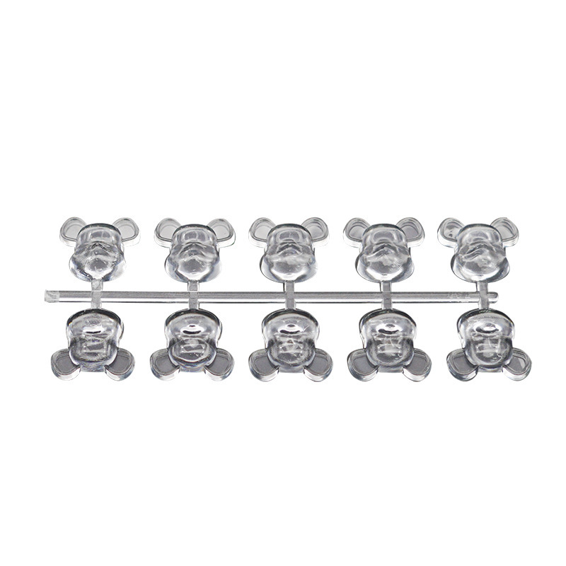 3D Bear Nail Artificial Tips Display Card Nail Art Polish Swatch Practice Color Chart