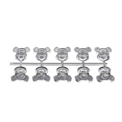 3D Bear Nail Artificial Tips Display Card Nail Art Polish Swatch Practice Color Chart