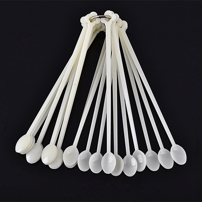 Natural Clear Removable Nail Display Tips Sticks Spoon Shape Samples sample Nail Art Color Chart