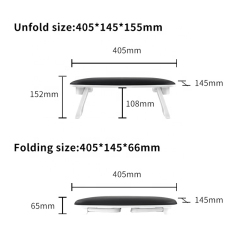 Factory Price H8 Nail Hand Pillow Comfortable Texture PU Leather Material Foldable Bracket Nail Arm Rest Hand Pillow