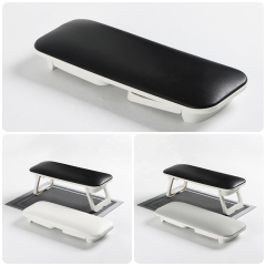 Factory Price H8 Nail Hand Pillow Comfortable Texture PU Leather Material Foldable Bracket Nail Arm Rest Hand Pillow