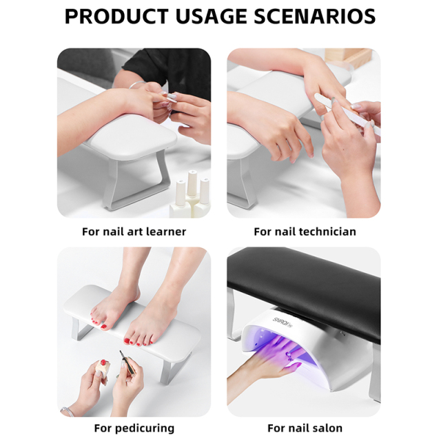 Professional Durable Nail Art Supports Hand Arm Rest Manicure Pillow Soft Leather Pedicure Foot Rest Pillow