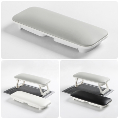 Factory Price H8 Nail Hand Pillow Comfortable Texture PU Leather Material Foldable Bracket Nail Arm Rest Hand Pillow
