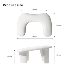 Professional Nail Arm Rest Hand Pillow Portable Detachable Bracket Ergonomic Design PU Leather Arm Rest For Nails