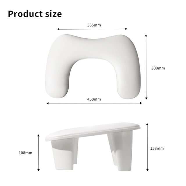 Professional Nail Arm Rest Hand Pillow Portable Detachable Bracket Ergonomic Design PU Leather Arm Rest For Nails
