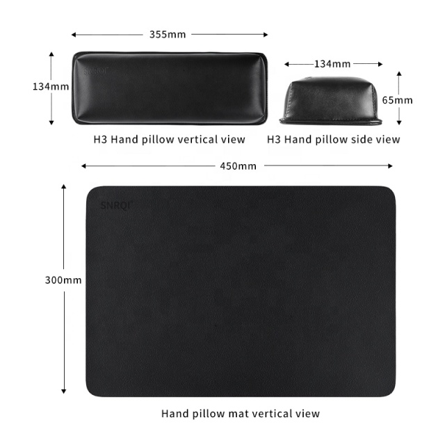 Good Quality Salon Soft PU Leather Manicure Nail arm rest hand pillow with table Mat
