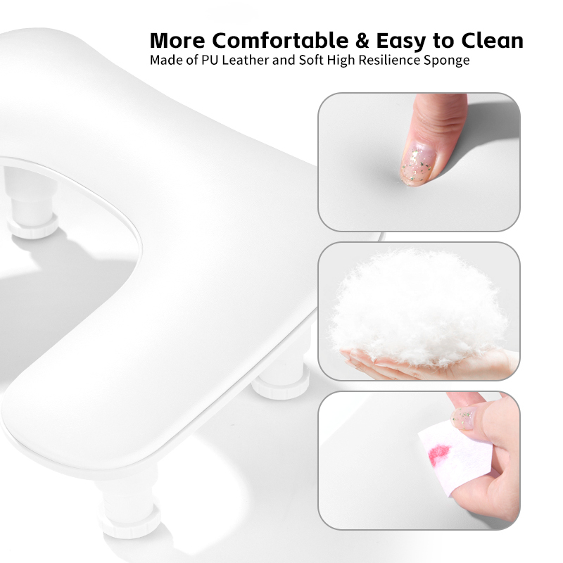 New Portable Adjustable Height Nail Arm Rest Tilted Sleeping Design PU Leather Butterfly Nail Pillow Nail Arm Rest Hand Pillow