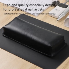 Good Quality Salon Soft PU Leather Manicure Nail arm rest hand pillow with table Mat