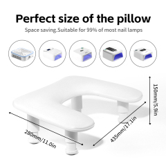 New Portable Adjustable Height Nail Arm Rest Tilted Sleeping Design PU Leather Butterfly Nail Pillow Nail Arm Rest Hand Pillow