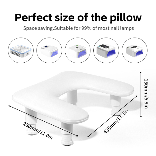 New Portable Adjustable Height Nail Arm Rest Tilted Sleeping Design PU Leather Butterfly Nail Pillow Nail Arm Rest Hand Pillow