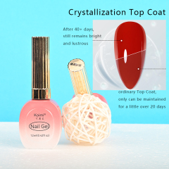 Clear Crystal Top Coat Gel nails supplies salon Gel Top Coat No Wiped High Shine Customize Logo Uv Nail Gel Polish