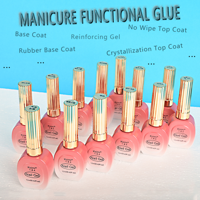 Clear Crystal Top Coat Gel nails supplies salon Gel Top Coat No Wiped High Shine Customize Logo Uv Nail Gel Polish