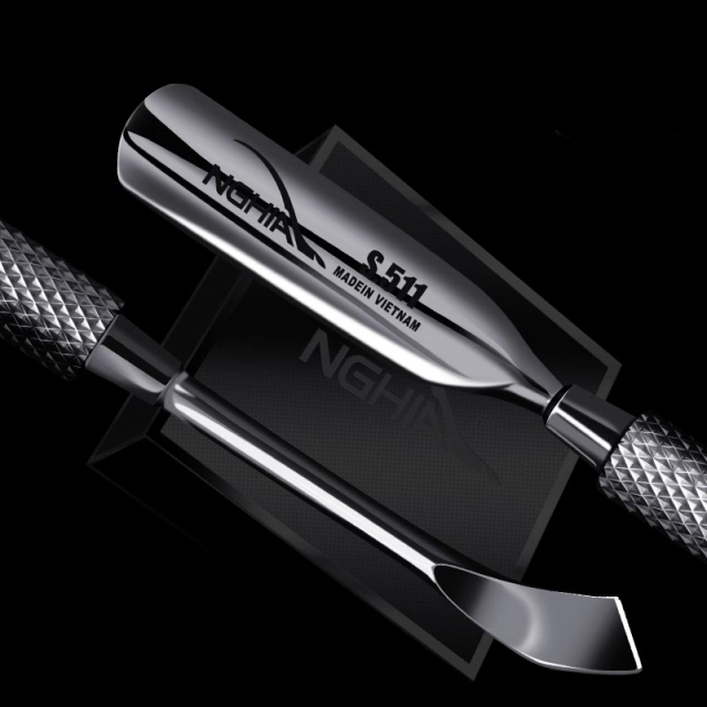 Steel shirking nail S511 stainless steel double-head nursing exfoliating nail manicure tool