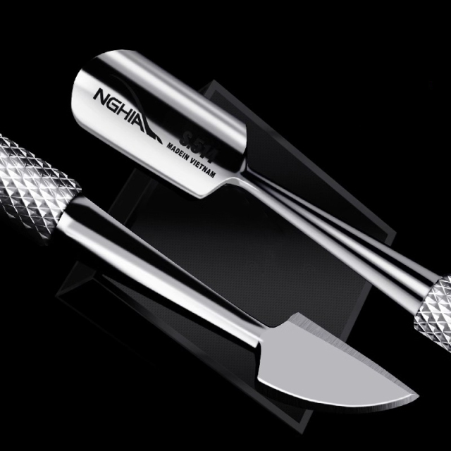 Steel nail clipper S514 stainless steel double-head care exfoliating nail manicure tool