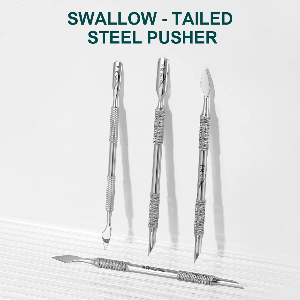 Steel nail-pushing stainless steel double-head nursing exfoliating nail manicure tool