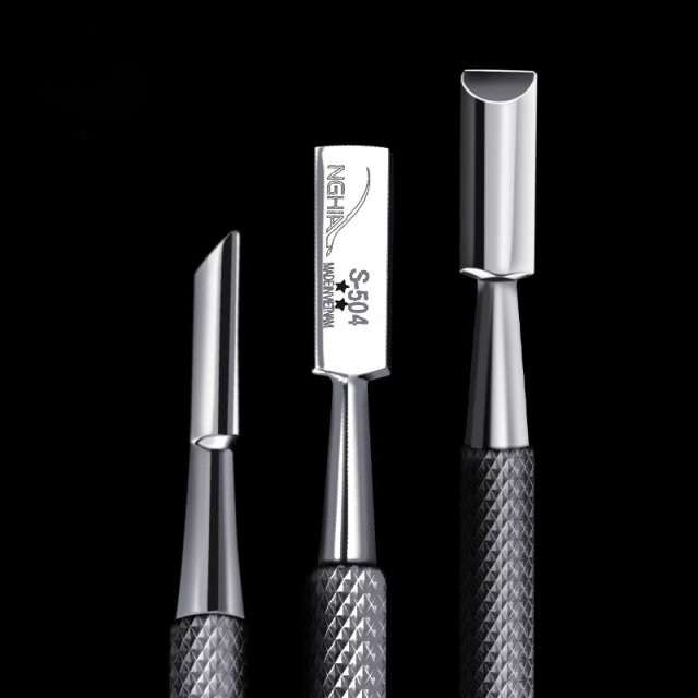 Steel nail clipper S504 stainless steel double-head care exfoliating nail manicure tool