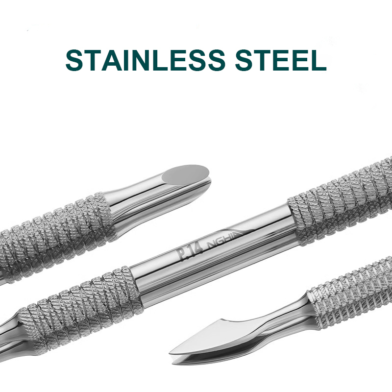 Steel shirking nail stainless steel double-head nursing exfoliating nail manicure tool
