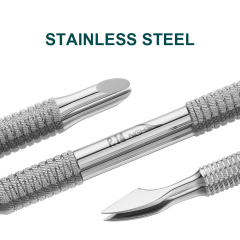 Steel nail-pushing stainless steel double-head nursing exfoliating nail manicure tool