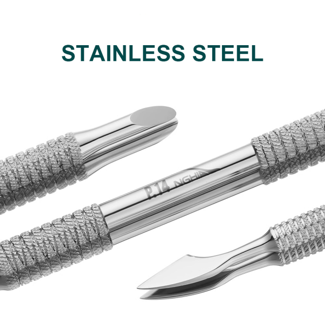 Steel nail-pushing stainless steel double-head nursing exfoliating nail manicure tool