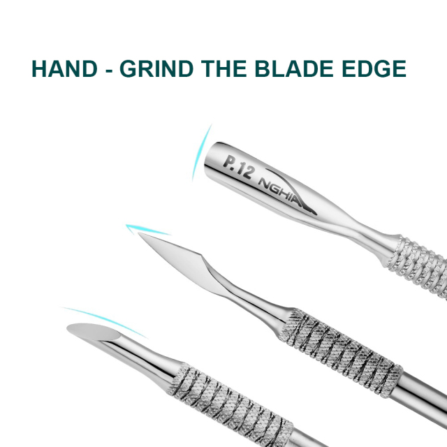 Steel nail-pushing stainless steel double-head nursing exfoliating nail manicure tool