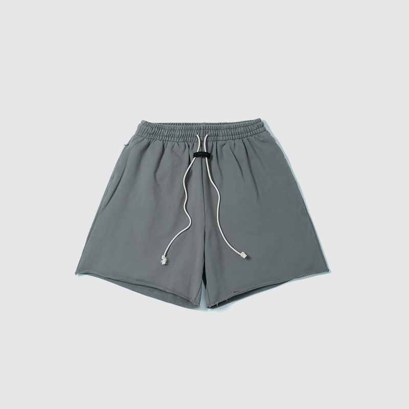 480GSM Terry Frayed Hem Shorts Distressed Edge Pink Summer Casual Streetwear Bottom SQQZ PROJECT Original
