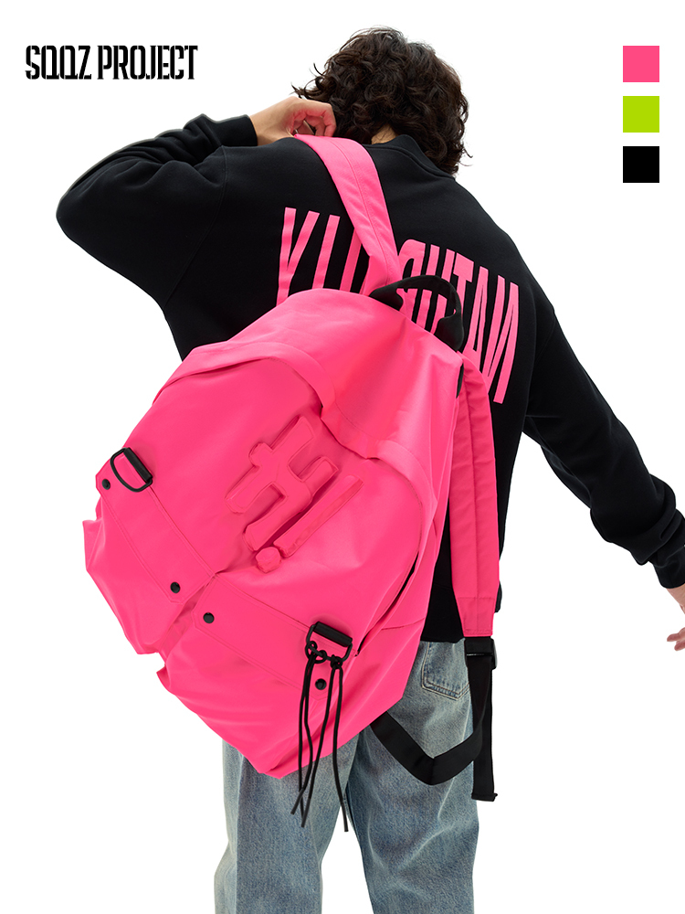 Cotton-filled 3D Raised H! Backpack Spacious Design Adjustable Straps Unisex Travel Outdoor Streetwear SQQZ PROJECT Original