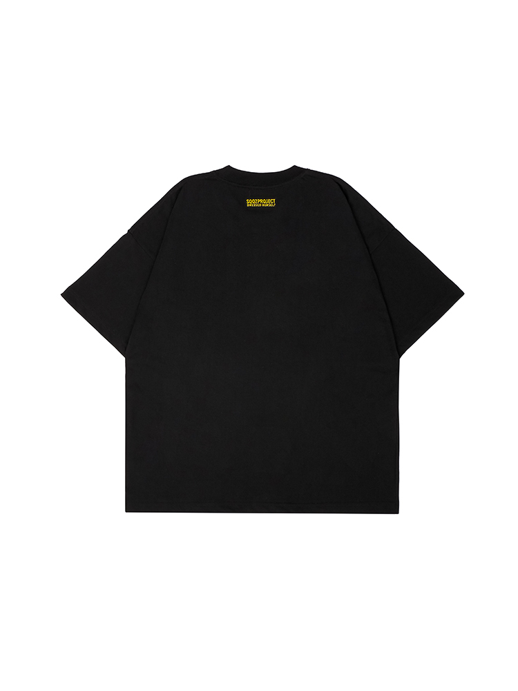 3D Palm Cotton Padding Oversized Crewneck Short Sleeve T-Shirt - Unisex