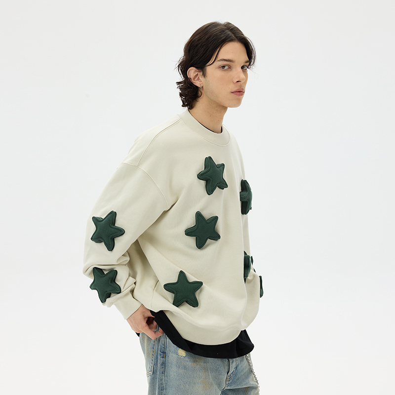 Full of stars round neck sweatshirt