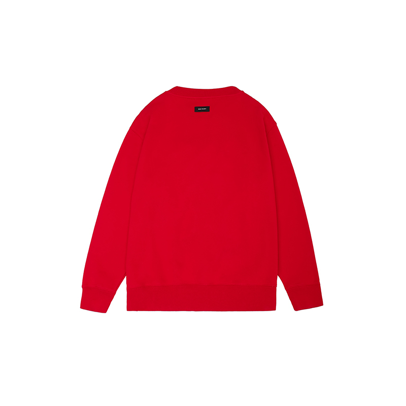 Cotton-filled 3D Raised Slogan Crewsweatshirt Embroidered Detail Oversized Fit Unisex Warm Streetwear Essential SQQZ PROJECT Original