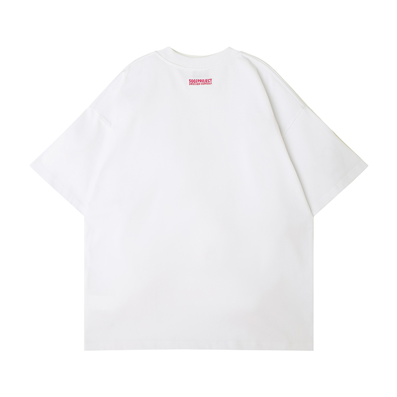 3D Embossed Heart Crewneck Heavyweight T-Shirt