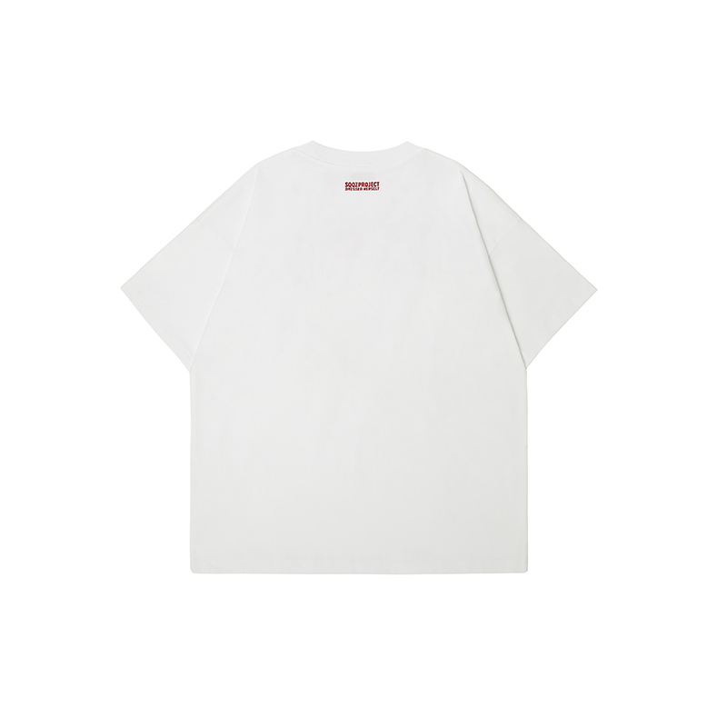 Cotton-filled 3D Raised 發 Symbol T-shirt Hand-printed Design Crewneck Unisex Oversized Comfort Streetwear Top SQQZ PROJECT Original