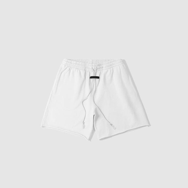 480GSM Terry Frayed Hem Shorts Distressed Edge Pink Summer Casual Streetwear Bottom SQQZ PROJECT Original