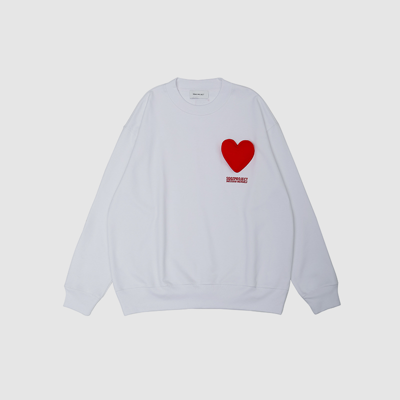 Heart-shaped neckline hoodie