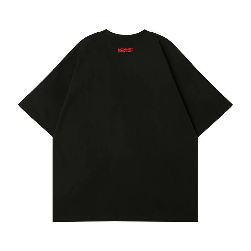 3D Embossed Heart Crewneck Heavyweight T-Shirt