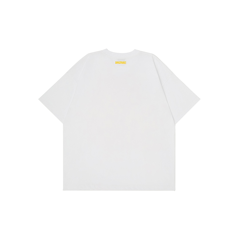Cotton-filled 3D Raised Keep Smiley Graphic T-shirt Hand-printed Design Crewneck Unisex Oversized Comfort Streetwear Top SQQZ PROJECT Original