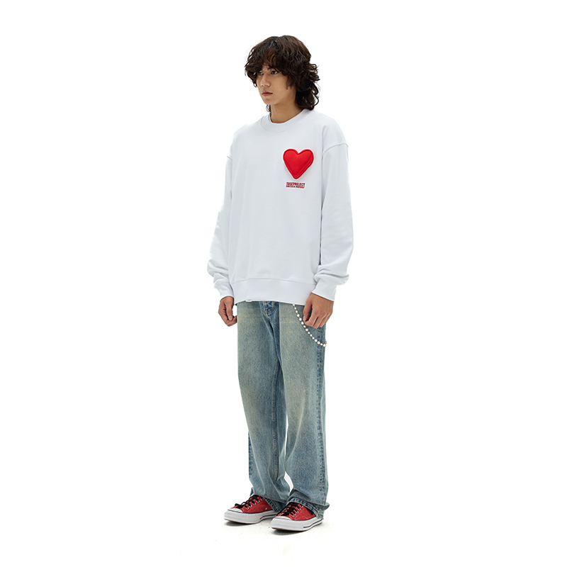Heart-shaped neckline hoodie