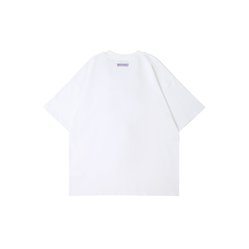 3D Question Mark Cotton Padding Oversized Crewneck Short Sleeve T-Shirt - Couples