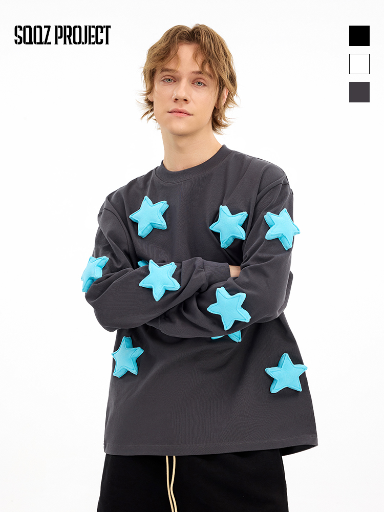 Full-body star long-sleeve T-shirt
