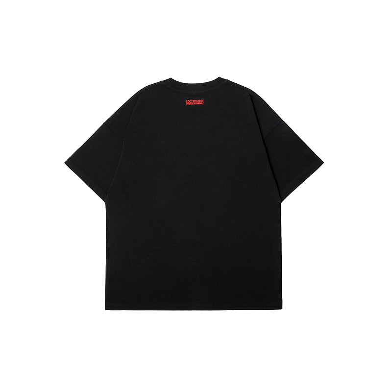 Cotton-filled 3D Raised 發 Symbol T-shirt Hand-printed Design Crewneck Unisex Oversized Comfort Streetwear Top SQQZ PROJECT Original