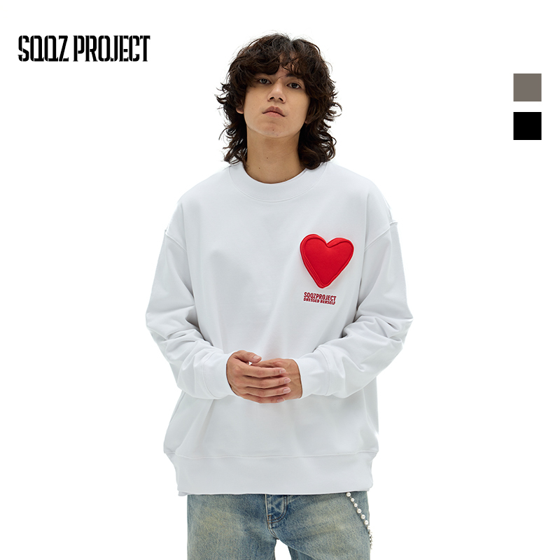 Heart-shaped neckline hoodie