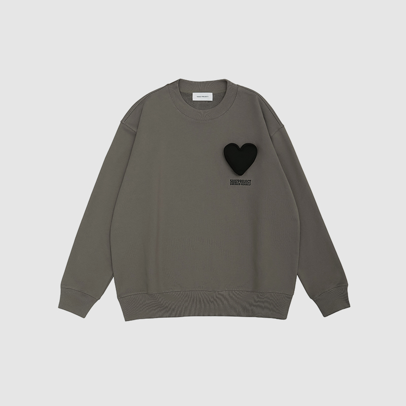 Heart-shaped neckline hoodie