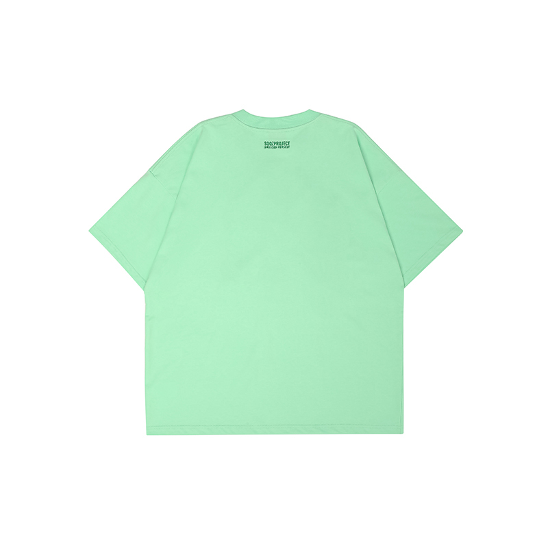 3D Elements Cotton Padding Oversized Short Sleeve T-Shirt - Couples