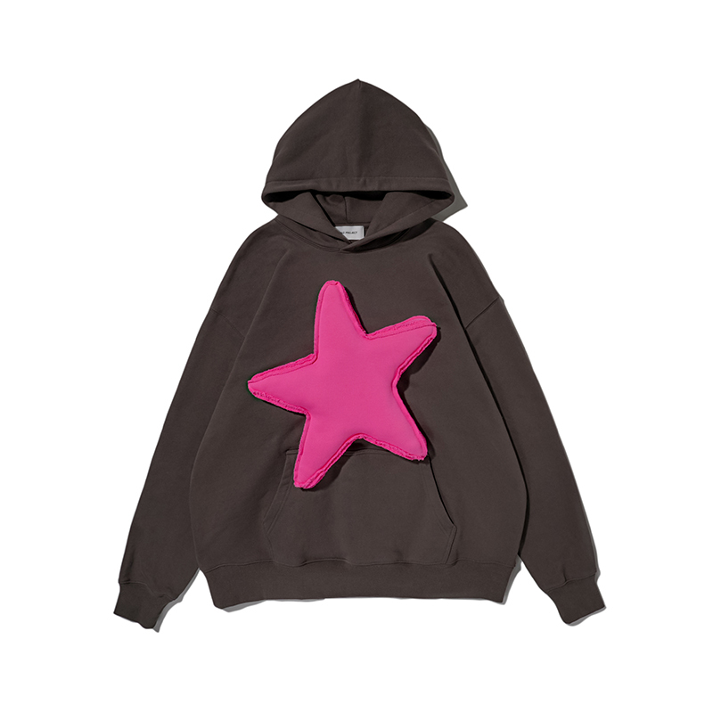 3D Single Heart Cotton Padding Oversized Crewneck Long Sleeve Sweatshirt - Unisex