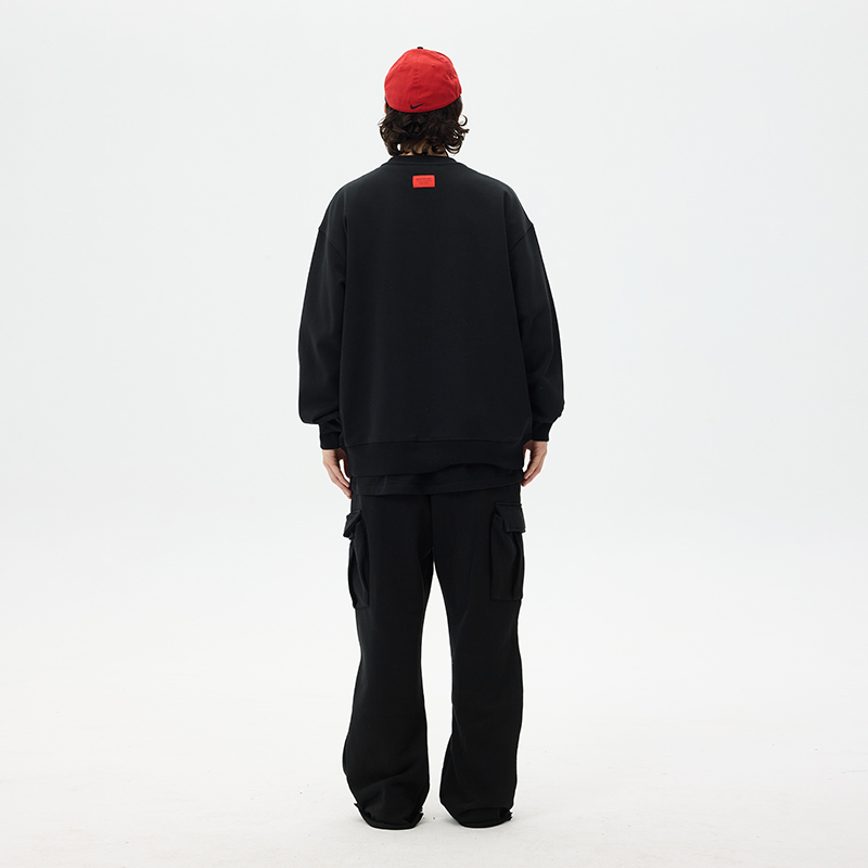 "發" round-neck sweatshirt