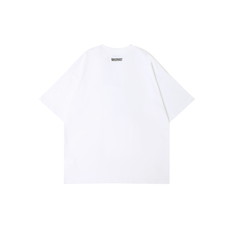 Cotton-filled 3D Raised Music Note Logo T-shirt Hand-printed Design Crewneck Unisex Oversized Comfort Streetwear Top SQQZ PROJECT Original