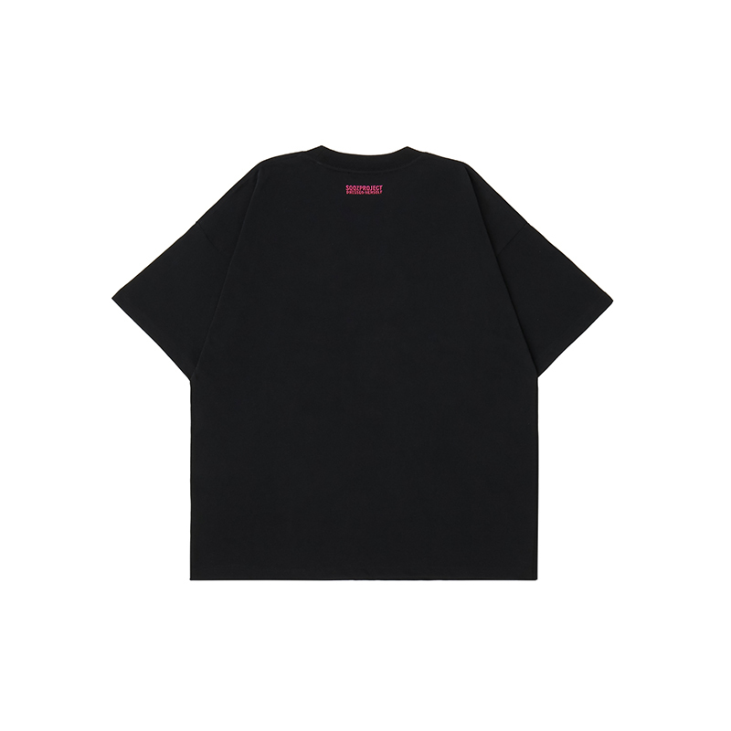Cotton-filled 3D Raised Keep Smiley Graphic T-shirt Hand-printed Design Crewneck Unisex Oversized Comfort Streetwear Top SQQZ PROJECT Original