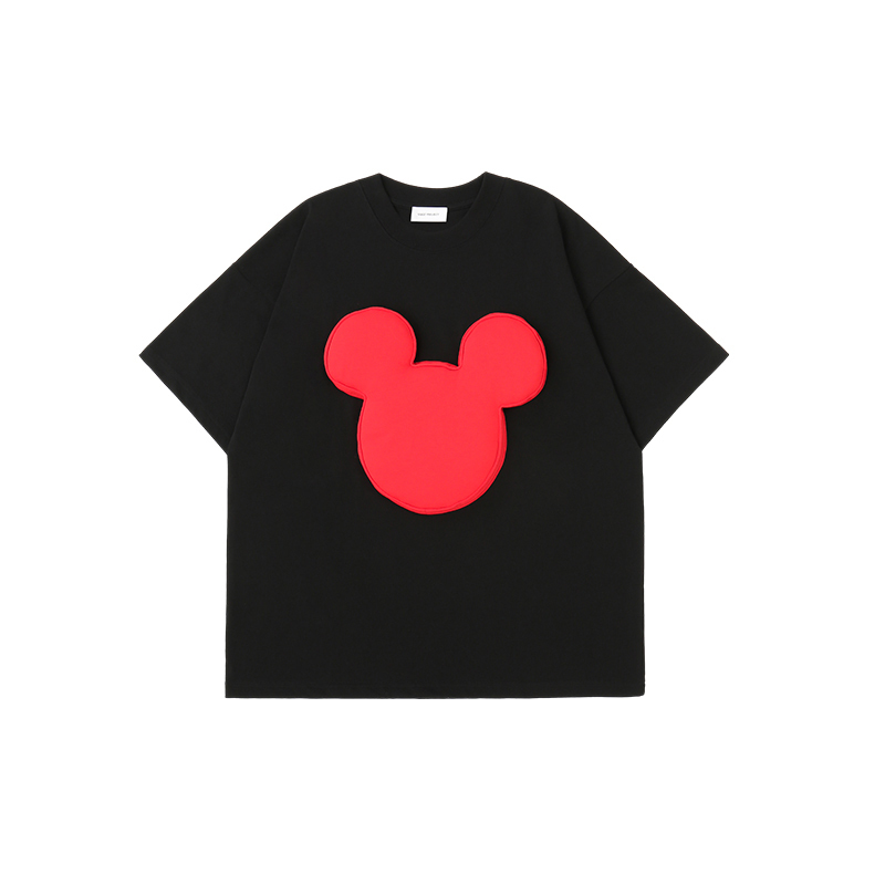 Cotton-filled 3D Raised Mickey Graphic T-shirt Hand-printed Design Crewneck Unisex Oversized Comfort Streetwear Top SQQZ PROJECT Original