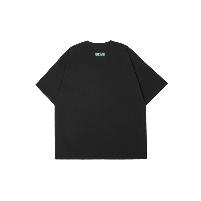 3D Elements Cotton Padding Oversized Short Sleeve T-Shirt - Couples