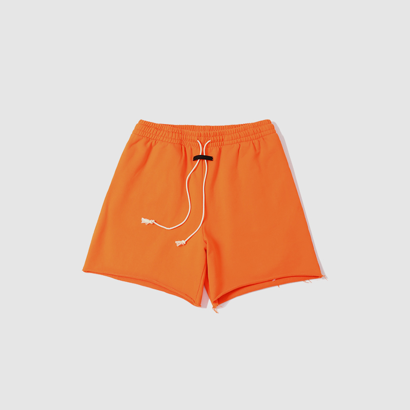 480GSM Terry Frayed Hem Shorts Distressed Edge Pink Summer Casual Streetwear Bottom SQQZ PROJECT Original