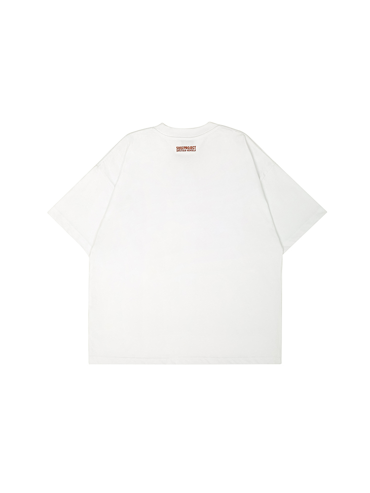 3D Burger Cotton Padding Oversized Crewneck Short Sleeve T-Shirt - Unisex